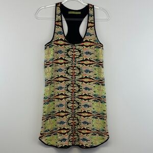 Rapsodia Sequin Kaleidoscope Print Racerback Tank Mini Dress XS